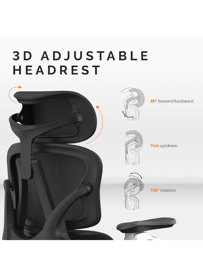 Sky Land Skyland  Electric  Office Chair- High-Back Mesh Design, 8D Armrests, Adjustable Lumbar Support & Footrest, One-Touch Zero Gravity Recline Technology - Executive Comfort for Long Work Hours - Image 4